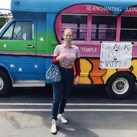 60s Vintage Polyester Two Toned Top - Picture 7 of 7